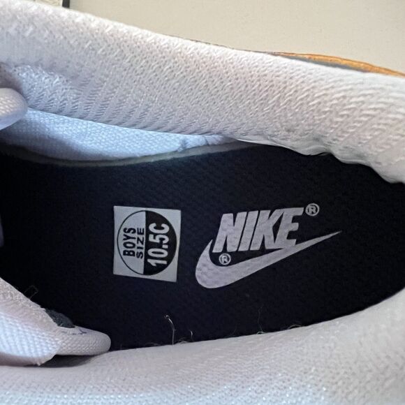 NEW SZ 10.5C Nike Kids Dunk Low "Copper Swoosh" DX1663-400 Blue Violet Metallic - Picture 8 of 10